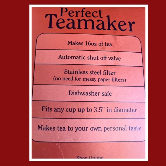 TEVANA PERFECT TEA MAKER NEW IN BOX NEVER USED - Picture 3 of 7